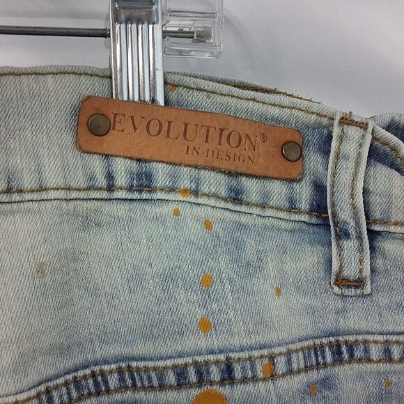 EVOLUTION IN DESIGN MEN DENIM DISTRESSED JEANS FTL-05-100 - Picture 4 of 8